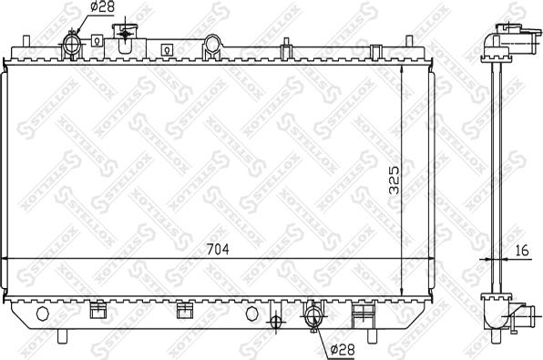 Stellox 10-25377-SX - Radiator, mühərrikin soyudulması furqanavto.az