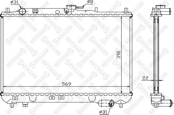 Stellox 10-25292-SX - Radiator, mühərrikin soyudulması furqanavto.az