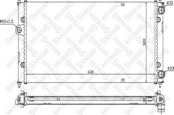 Stellox 10-25245-SX - Radiator, mühərrikin soyudulması furqanavto.az