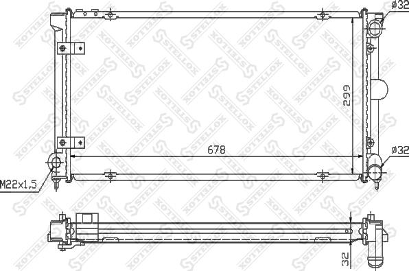 Stellox 10-25246-SX - Radiator, mühərrikin soyudulması furqanavto.az