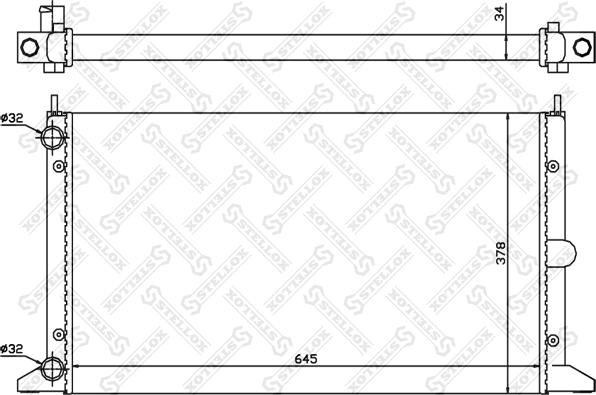 Stellox 10-25243-SX - Radiator, mühərrikin soyudulması furqanavto.az