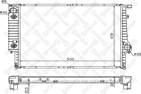 Stellox 10-25256-SX - Radiator, mühərrikin soyudulması furqanavto.az