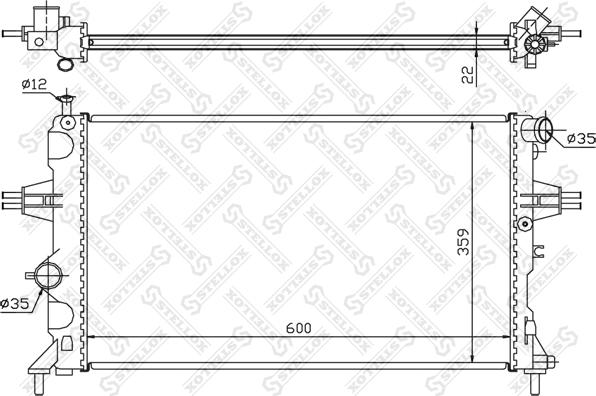 Stellox 10-25266-SX - Radiator, mühərrikin soyudulması furqanavto.az