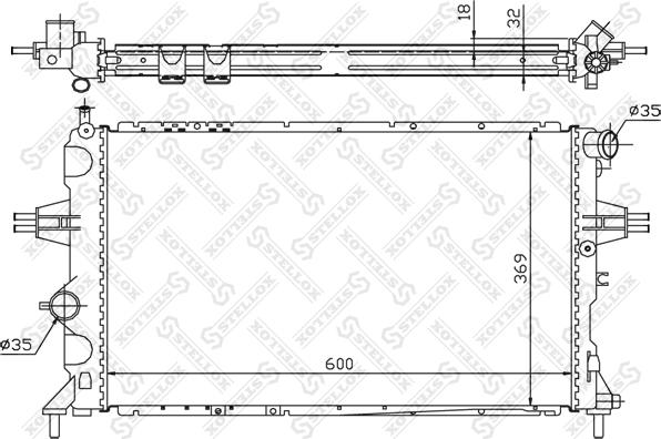 Stellox 10-25268-SX - Radiator, mühərrikin soyudulması furqanavto.az