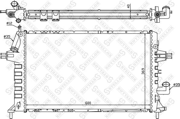 Stellox 10-25267-SX - Radiator, mühərrikin soyudulması furqanavto.az