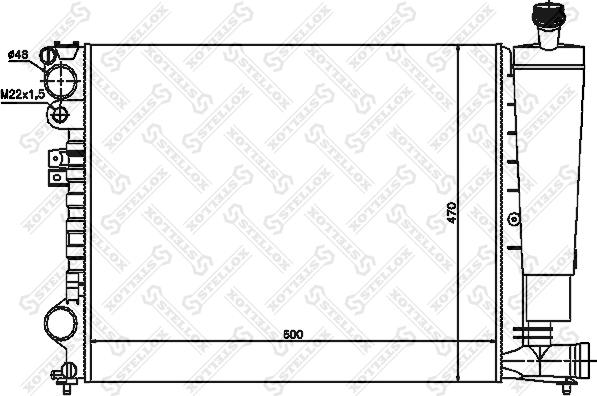 Stellox 10-25209-SX - Radiator, mühərrikin soyudulması furqanavto.az