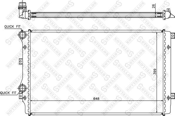 Stellox 10-26428-SX - Radiator, mühərrikin soyudulması furqanavto.az