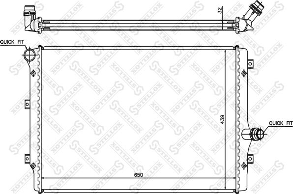 Stellox 10-25206-SX - Radiator, mühərrikin soyudulması furqanavto.az