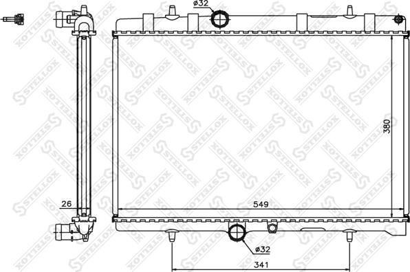 Stellox 10-25201-SX - Radiator, mühərrikin soyudulması furqanavto.az