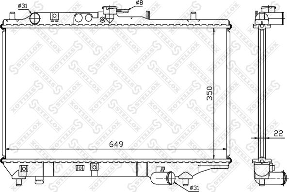 Stellox 10-25218-SX - Radiator, mühərrikin soyudulması furqanavto.az