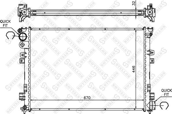 Stellox 10-25212-SX - Radiator, mühərrikin soyudulması furqanavto.az