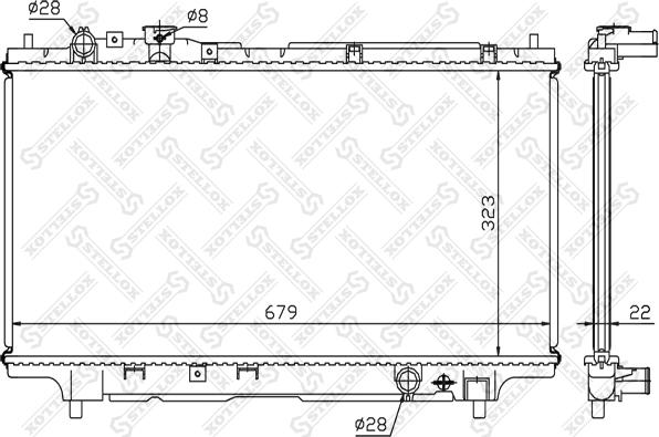 Stellox 10-25217-SX - Radiator, mühərrikin soyudulması furqanavto.az