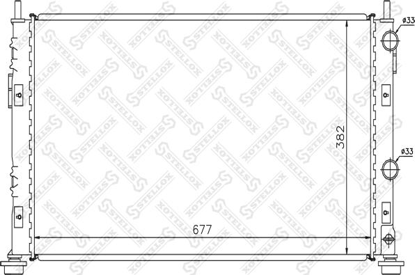 Stellox 10-25282-SX - Radiator, mühərrikin soyudulması furqanavto.az