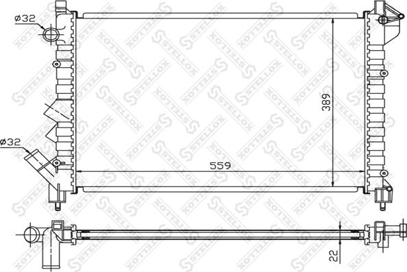 Stellox 10-25230-SX - Radiator, mühərrikin soyudulması furqanavto.az