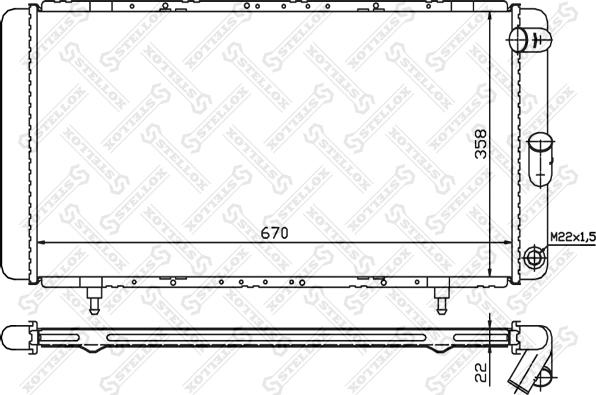 Stellox 10-25233-SX - Radiator, mühərrikin soyudulması furqanavto.az