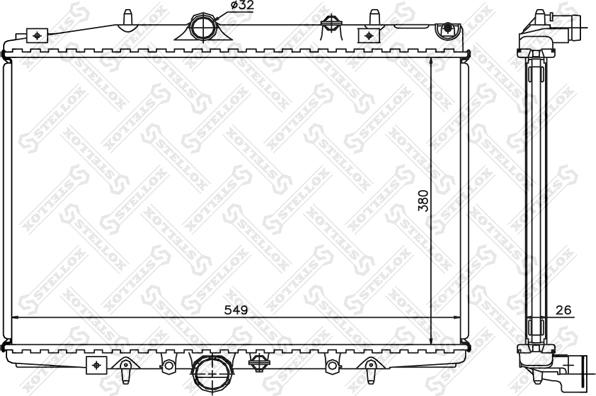 Stellox 10-25229-SX - Radiator, mühərrikin soyudulması furqanavto.az