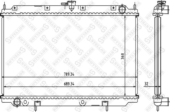 Stellox 10-25222-SX - Radiator, mühərrikin soyudulması furqanavto.az