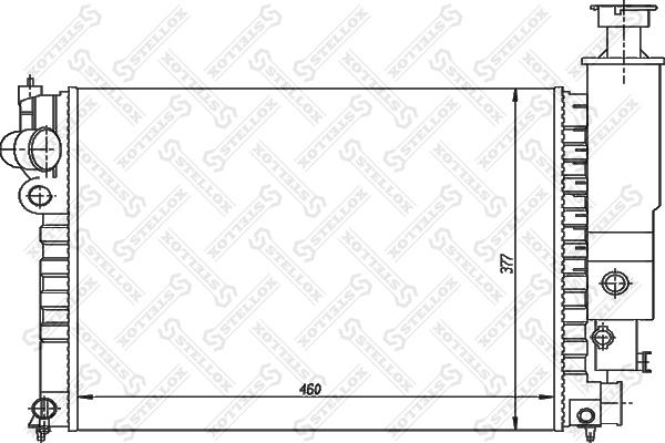 Stellox 10-25227-SX - Radiator, mühərrikin soyudulması furqanavto.az