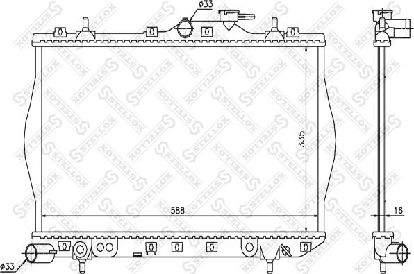 Stellox 10-25279-SX - Radiator, mühərrikin soyudulması furqanavto.az