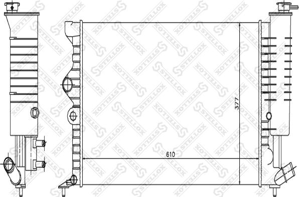 Stellox 10-25270-SX - Radiator, mühərrikin soyudulması furqanavto.az