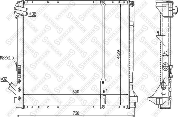 Stellox 10-25273-SX - Radiator, mühərrikin soyudulması furqanavto.az