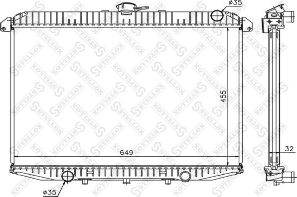 Stellox 10-25792-SX - Radiator, mühərrikin soyudulması furqanavto.az