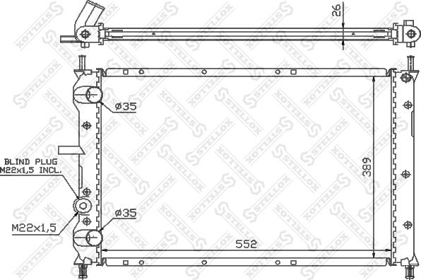 Stellox 10-25756-SX - Radiator, mühərrikin soyudulması furqanavto.az