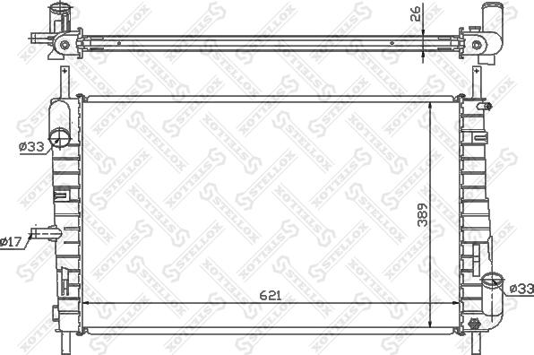 Stellox 10-25780-SX - Radiator, mühərrikin soyudulması furqanavto.az