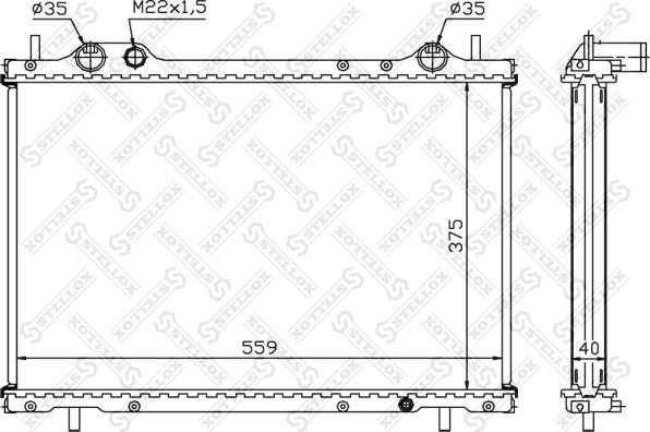 Stellox 10-25730-SX - Radiator, mühərrikin soyudulması furqanavto.az