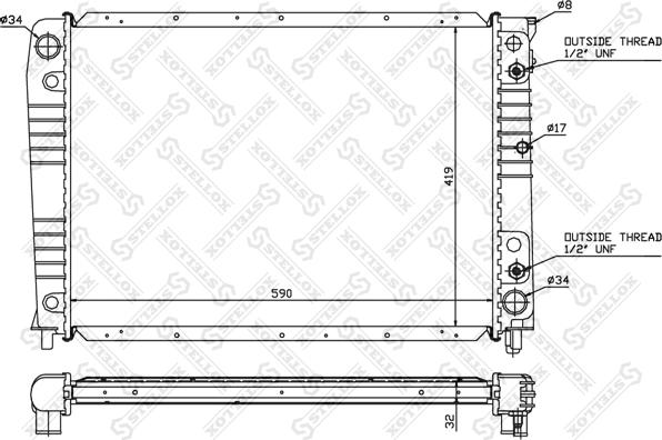 Stellox 10-26449-SX - Radiator, mühərrikin soyudulması furqanavto.az