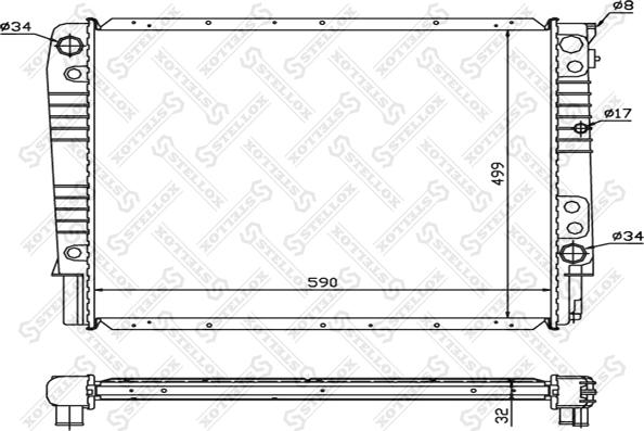 Stellox 10-26446-SX - Radiator, mühərrikin soyudulması furqanavto.az