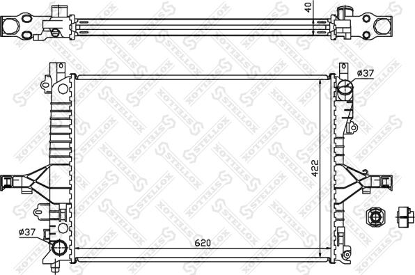 Stellox 10-26457-SX - Radiator, mühərrikin soyudulması furqanavto.az