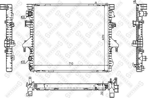 Stellox 10-26429-SX - Radiator, mühərrikin soyudulması furqanavto.az