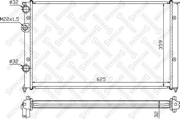 Stellox 10-26424-SX - Radiator, mühərrikin soyudulması furqanavto.az