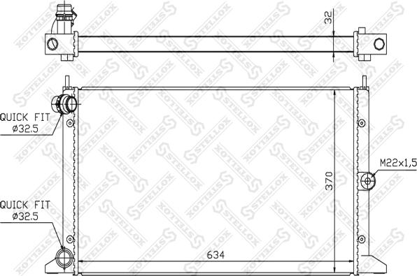 Stellox 10-26572-SX - Radiator, mühərrikin soyudulması furqanavto.az