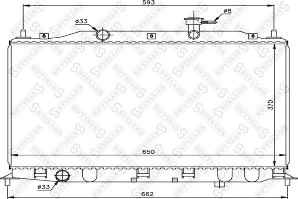 Stellox 10-26614-SX - Radiator, mühərrikin soyudulması furqanavto.az