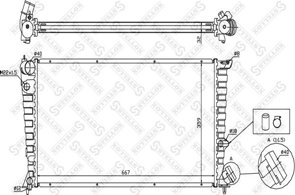 Stellox 10-26094-SX - Radiator, mühərrikin soyudulması furqanavto.az