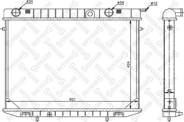 Stellox 10-26064-SX - Radiator, mühərrikin soyudulması furqanavto.az