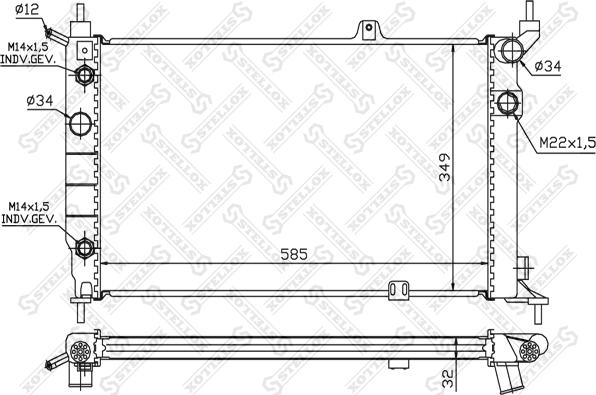 Stellox 10-26067-SX - Radiator, mühərrikin soyudulması furqanavto.az