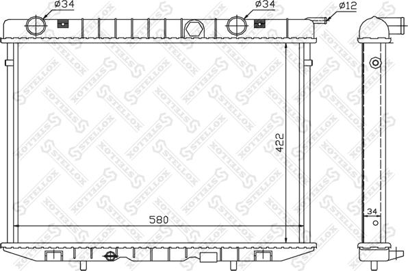 Stellox 10-26008-SX - Radiator, mühərrikin soyudulması furqanavto.az