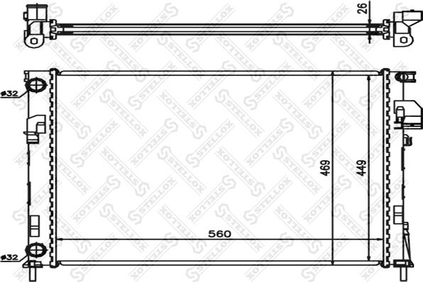 Stellox 10-26003-SX - Radiator, mühərrikin soyudulması furqanavto.az