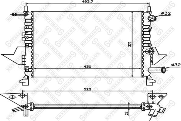 Stellox 10-26190-SX - Radiator, mühərrikin soyudulması furqanavto.az