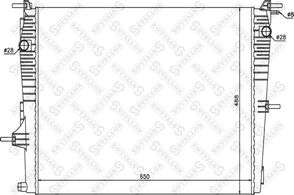 Stellox 10-26160-SX - Radiator, mühərrikin soyudulması furqanavto.az