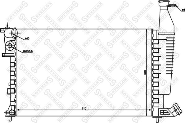 Stellox 10-26104-SX - Radiator, mühərrikin soyudulması furqanavto.az