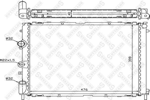 Stellox 10-26189-SX - Radiator, mühərrikin soyudulması furqanavto.az