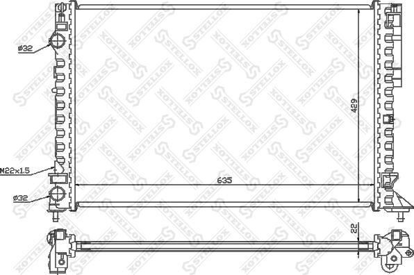 Stellox 10-26188-SX - Radiator, mühərrikin soyudulması furqanavto.az