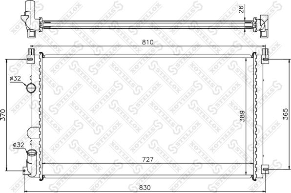 Stellox 10-26182-SX - Radiator, mühərrikin soyudulması furqanavto.az