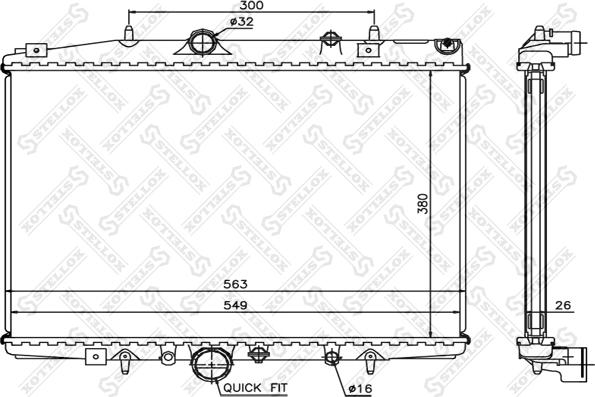 Stellox 10-26136-SX - Radiator, mühərrikin soyudulması furqanavto.az