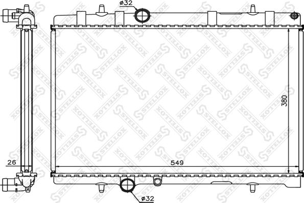 Stellox 10-26122-SX - Radiator, mühərrikin soyudulması furqanavto.az