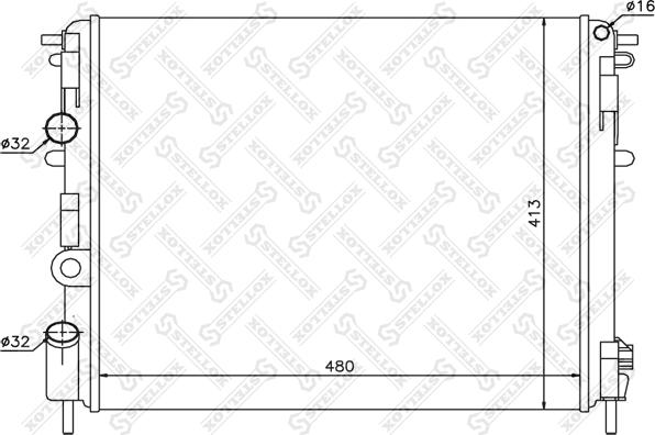 Stellox 10-26178-SX - Radiator, mühərrikin soyudulması furqanavto.az